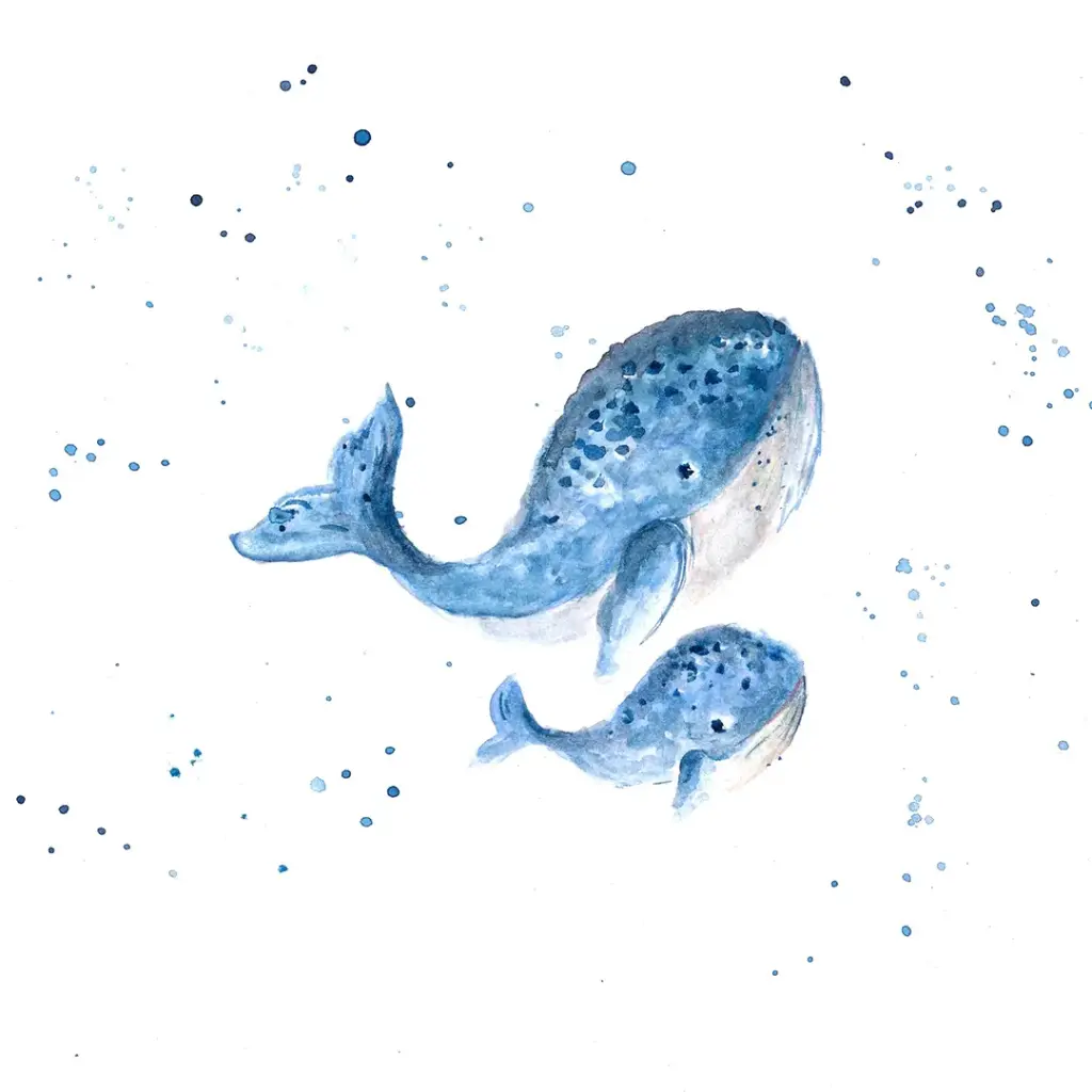 [6054] Affiche - Les Baleines Bleues