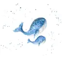 Affiche - Les Baleines Bleues