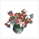 Affiche Le Bouquet Anemones