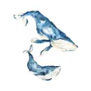 Affiche Les Baleines Océan