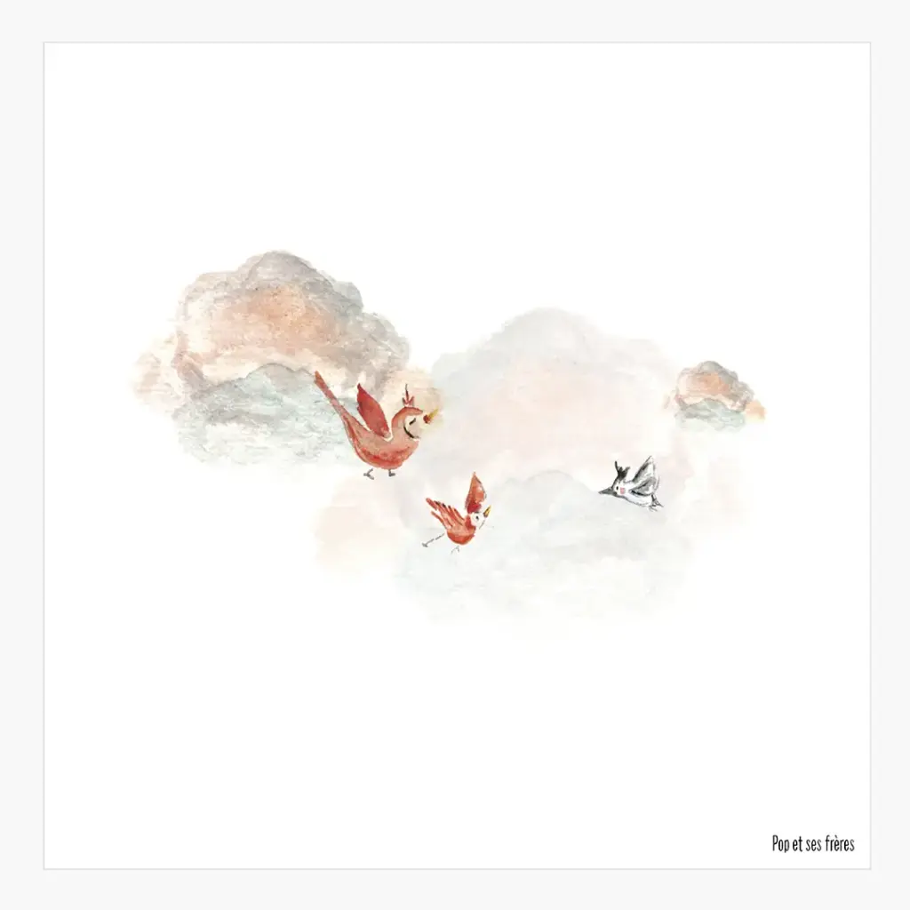Affiche Les Petits Oiseaux Dans Les Nuages