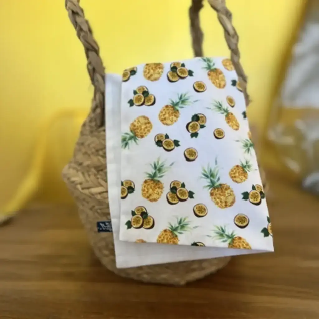 [5309] Bavoir École Maternelle - L' Ananas et Le Fruit de La Passion
