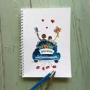 Carnet de Notes - Les Futurs Maries en Voiture Bleue