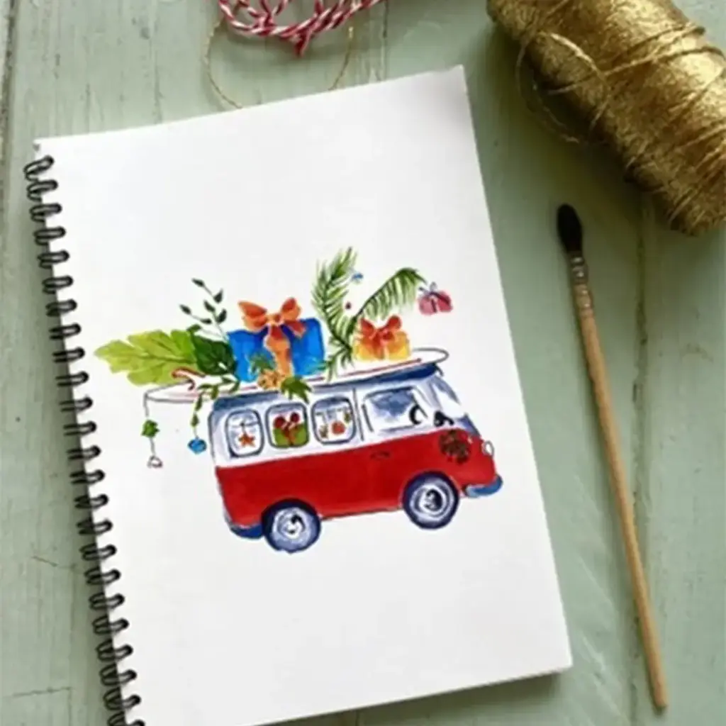 Carnet de Notes Le Van Rouge de Noël