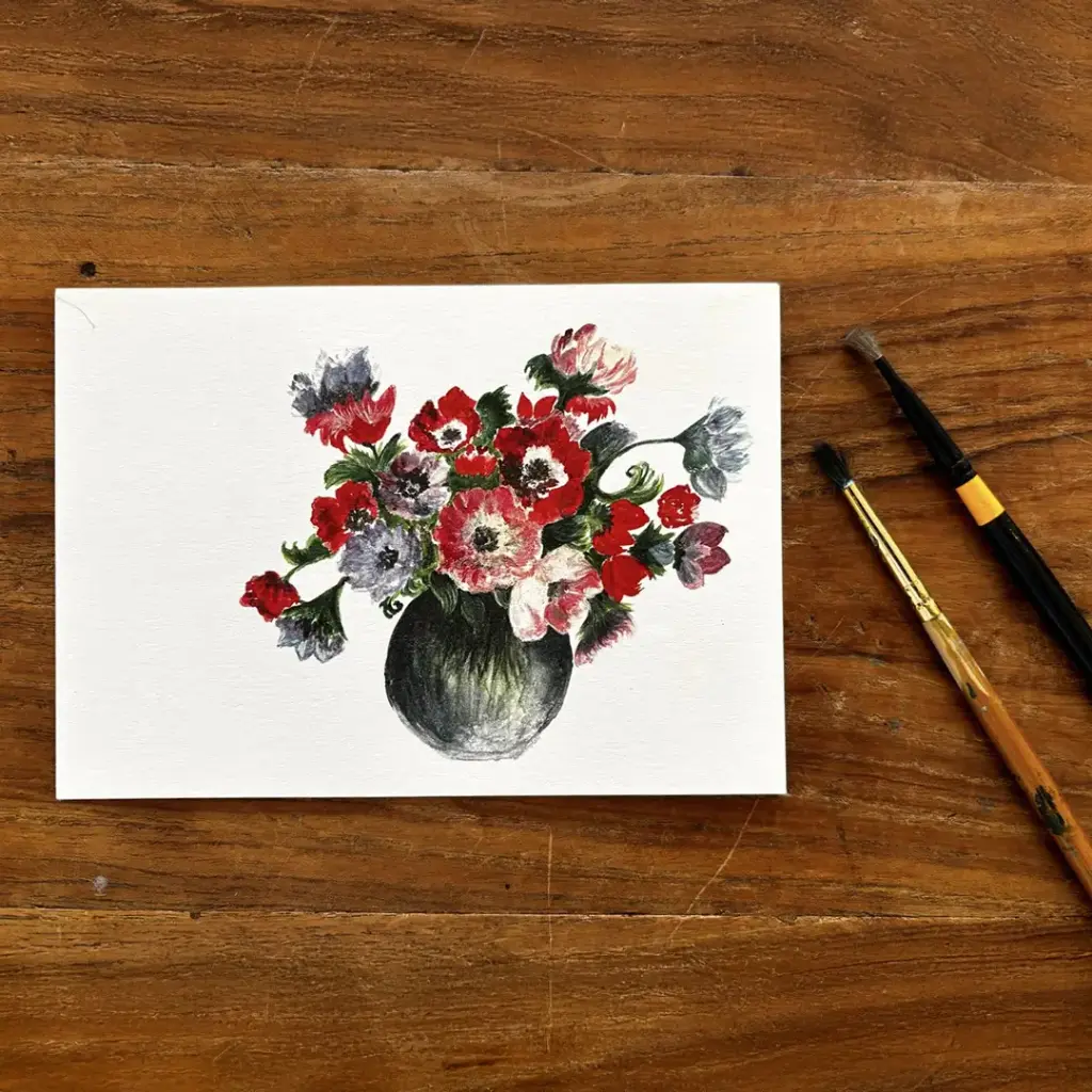 Carte Postale - Le Bouquet Anémones