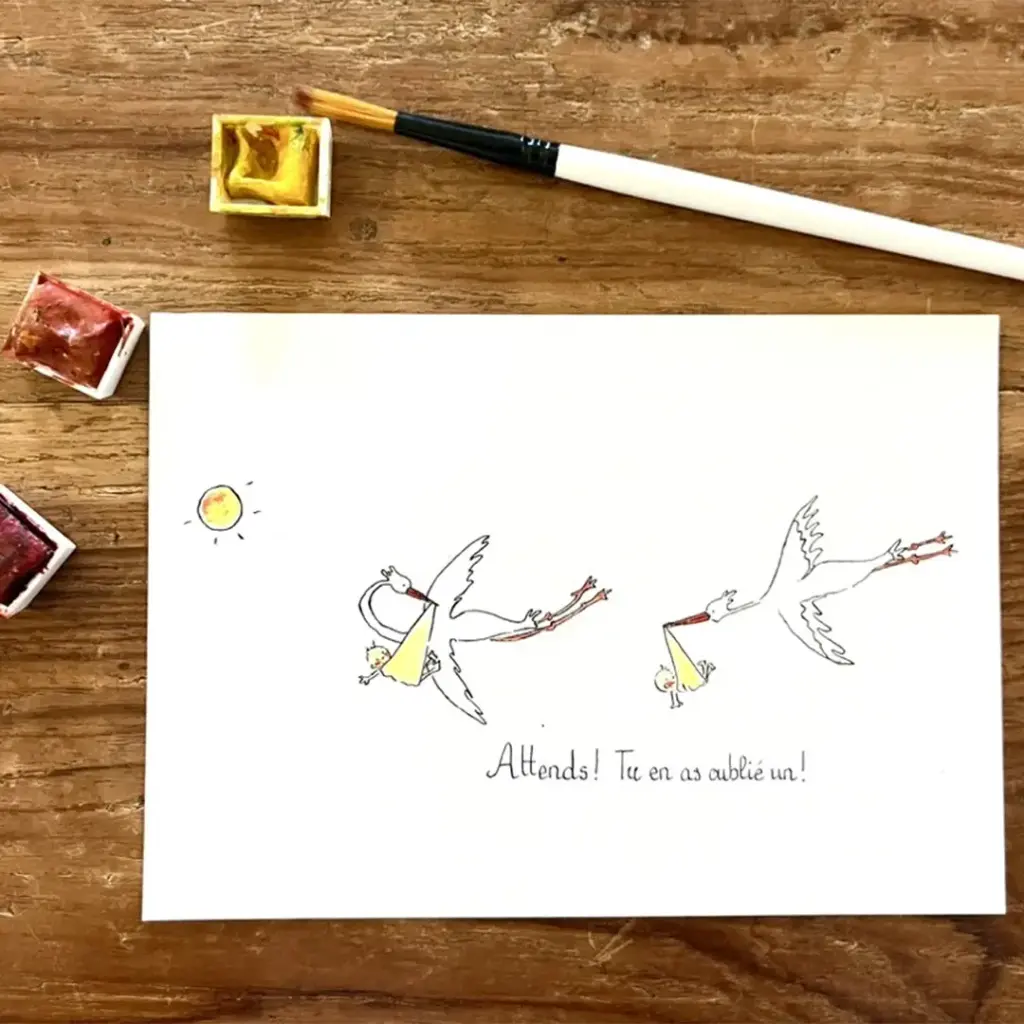 Carte Postale - Les Cigognes