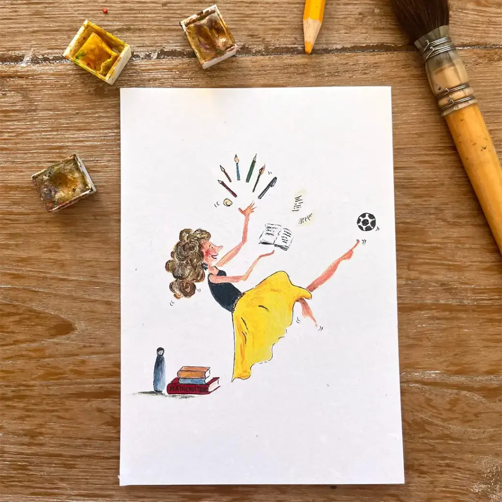 Carte Postale - Merci Maitresse Ballon