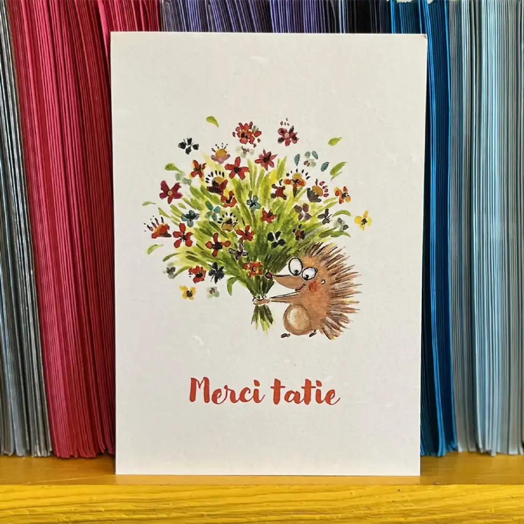 Carte Postale - Merci Tatie Bouquet