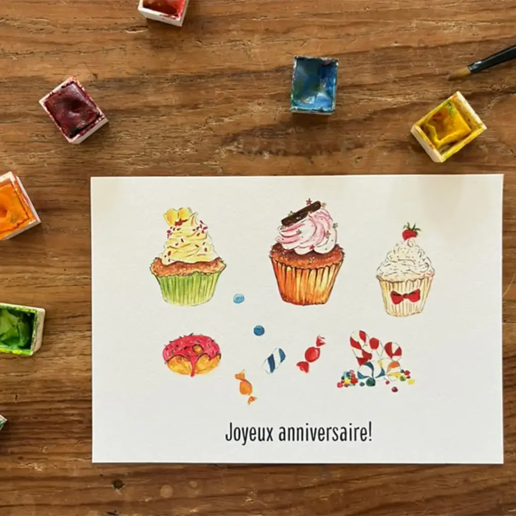 Carte Postale Anniversaire - Confiseries