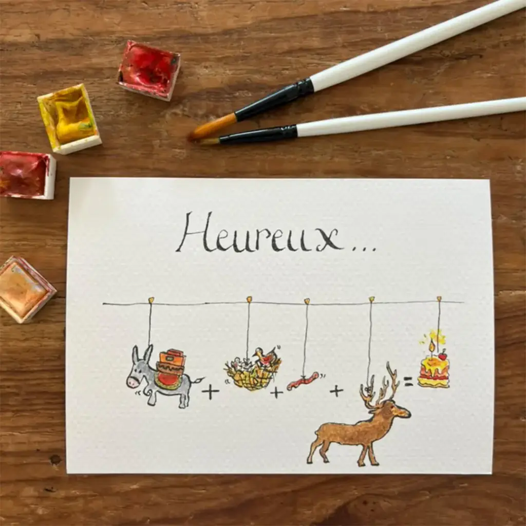 Carte Postale Anniversaire - Rebus