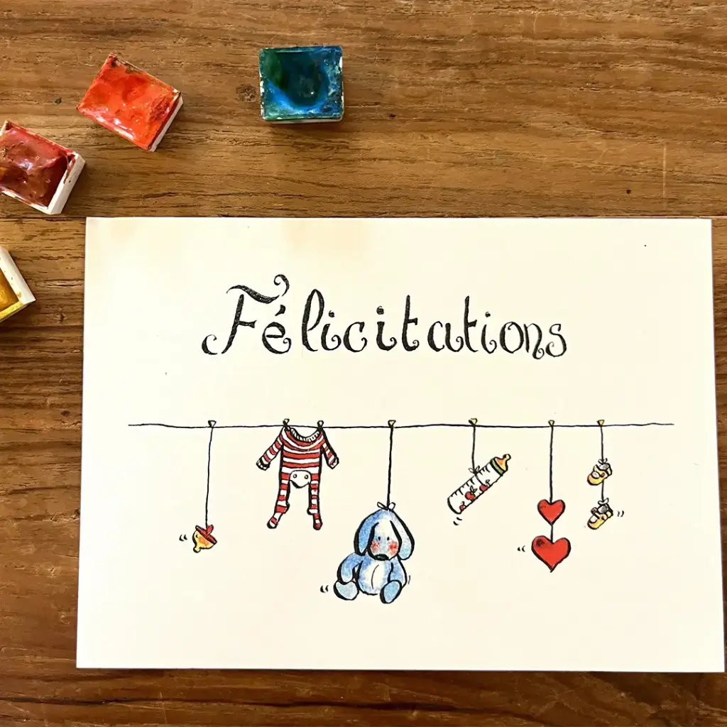 Carte Postale Bébé - Felicitations Pour Le Bébé
