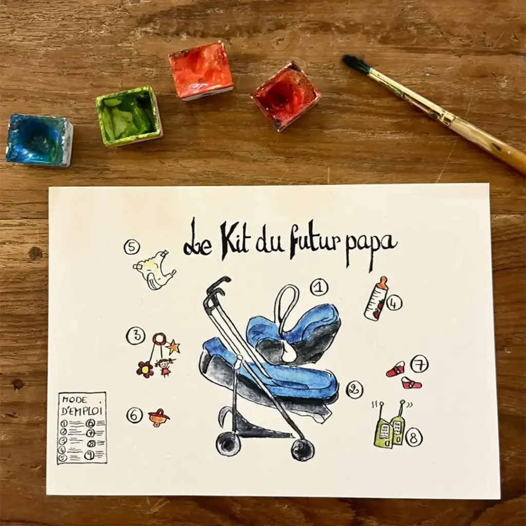 Carte Postale Bébé - Kit Futur Papa