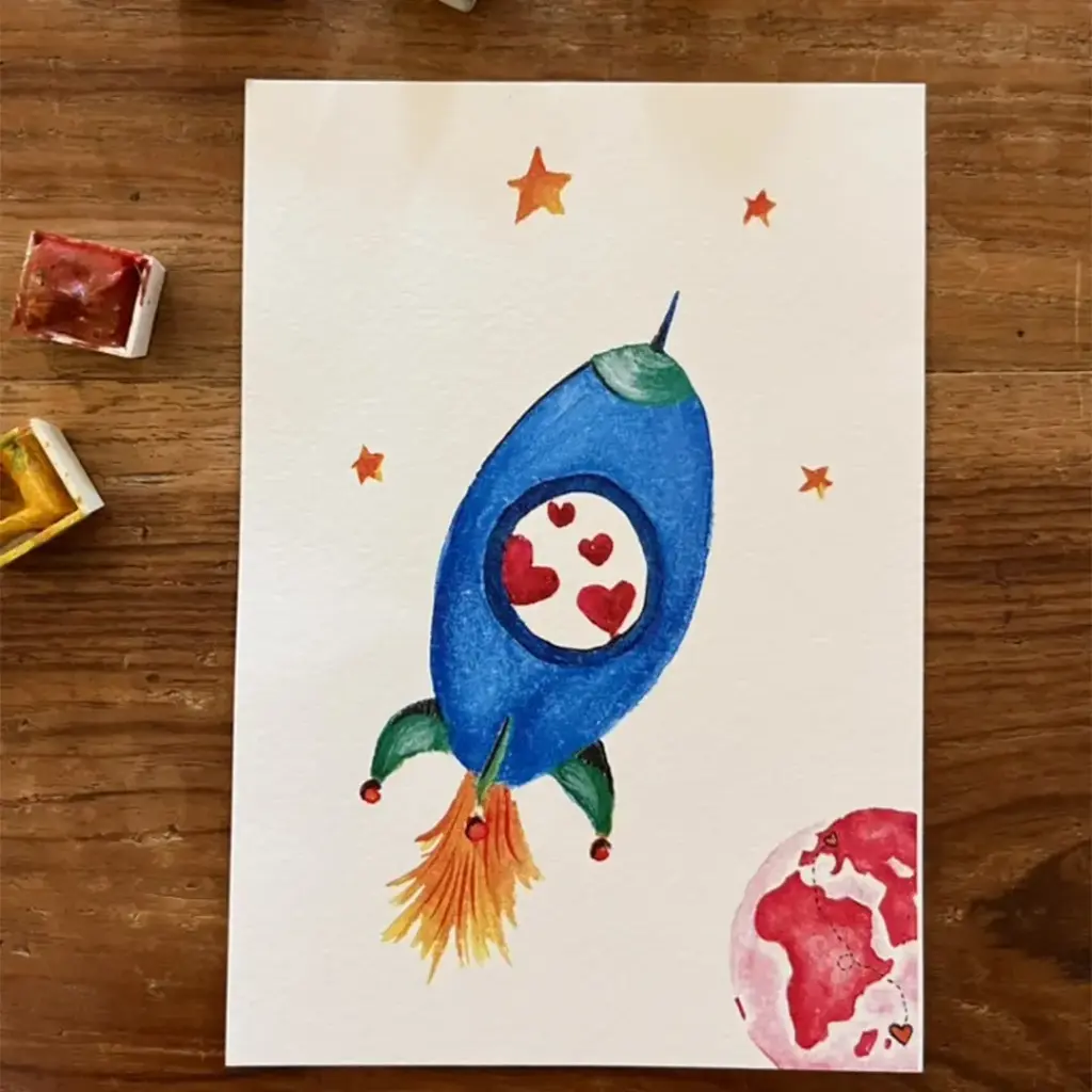 Carte Postale Fusée