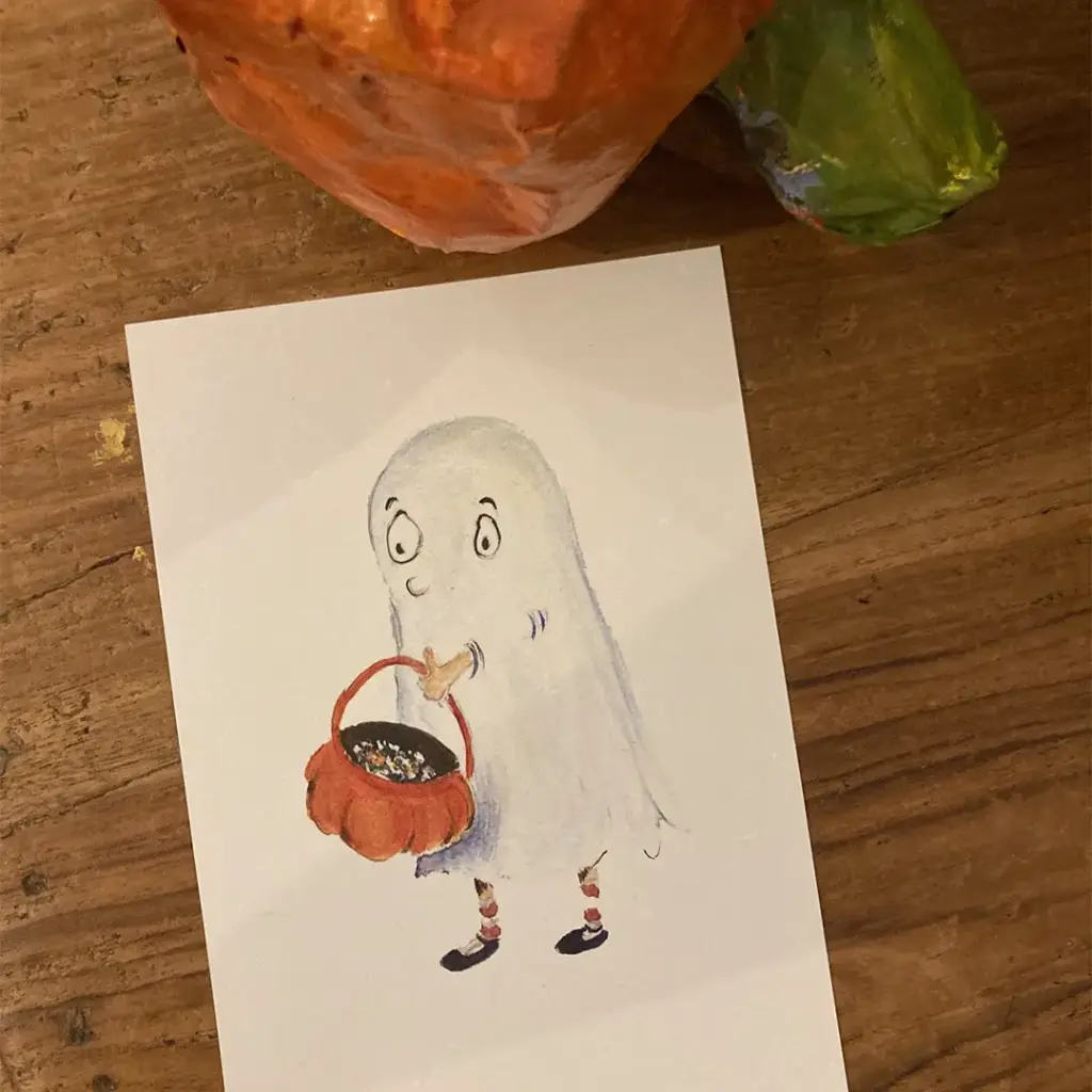 Carte Postale Halloween - Fantome