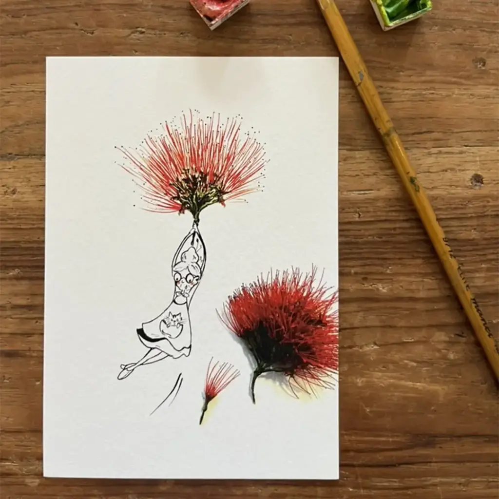 Carte Postale Mamie S'Envole