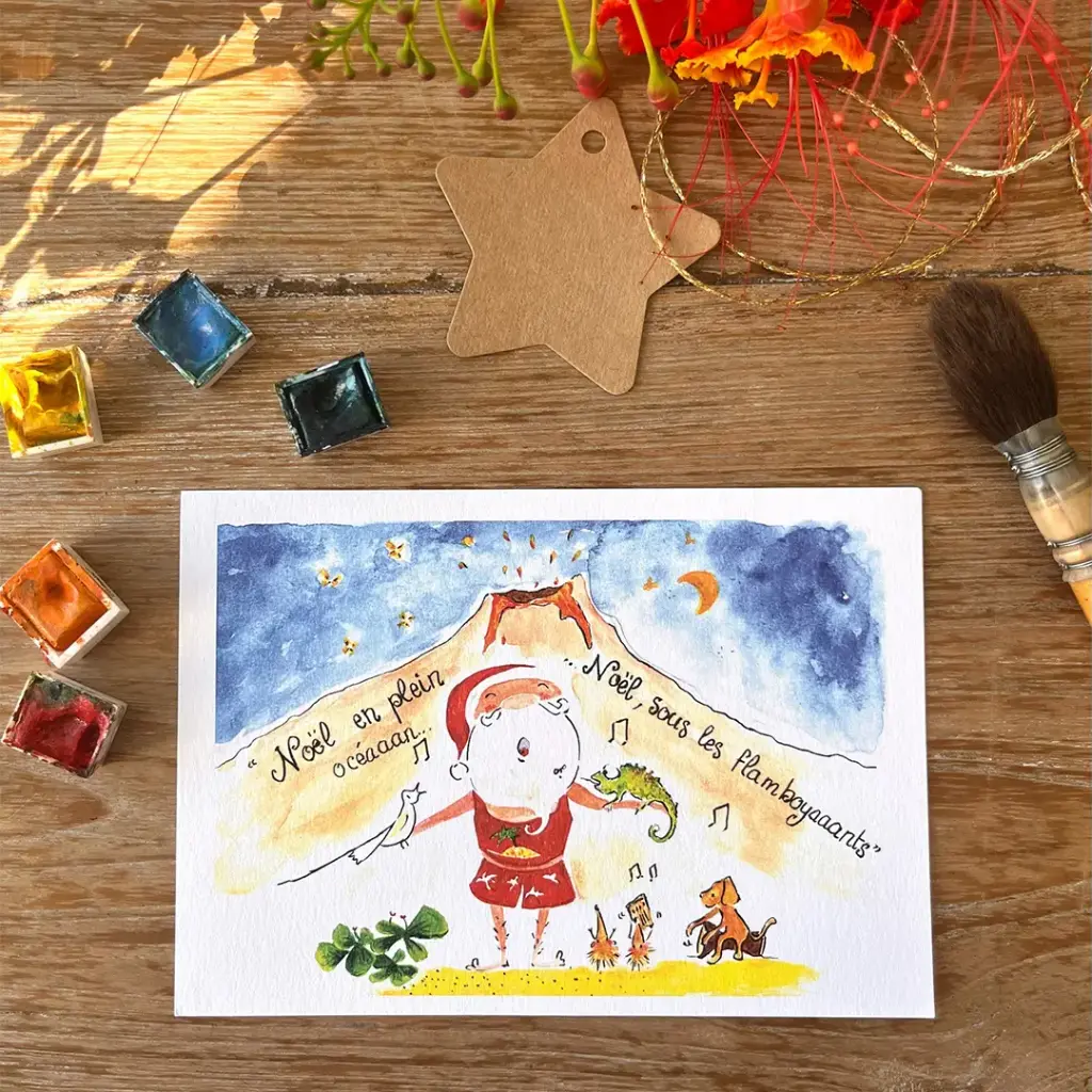 Carte Postale Noël - La Chanson Du Père Noël