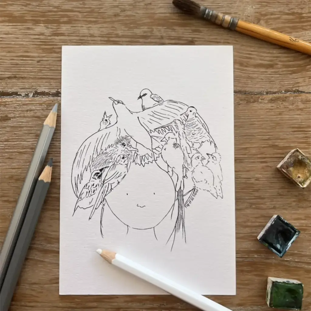 Carte Postale Réunion - Chevelure d'Oiseaux