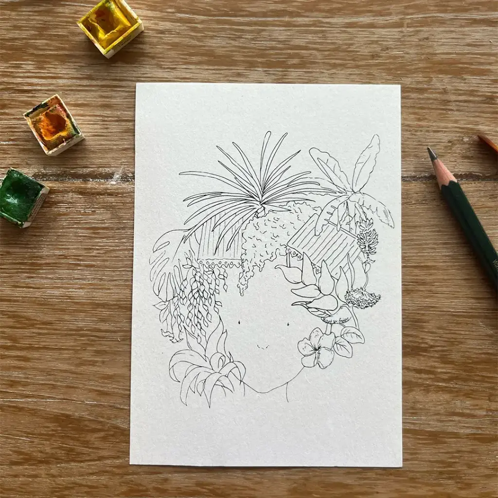 Carte Postale Réunion - Chevelure d'Un Jardin Creole