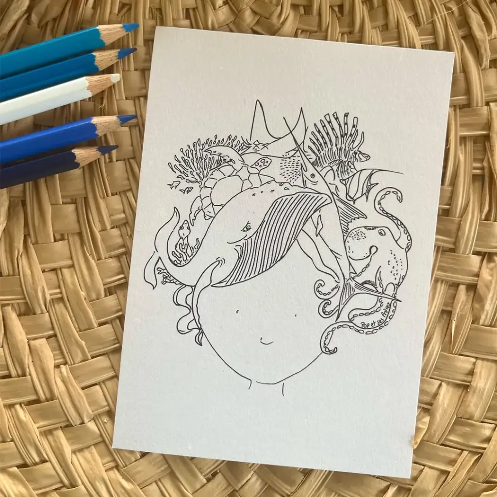 Carte Postale Réunion - Chevelure Sous Marine