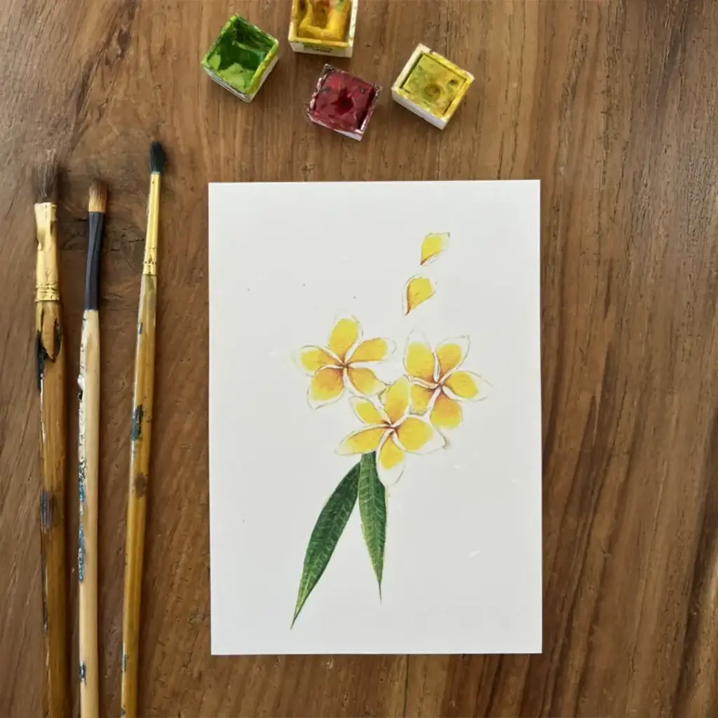 Carte Postale Réunion - Les Fleurs de Frangipanier