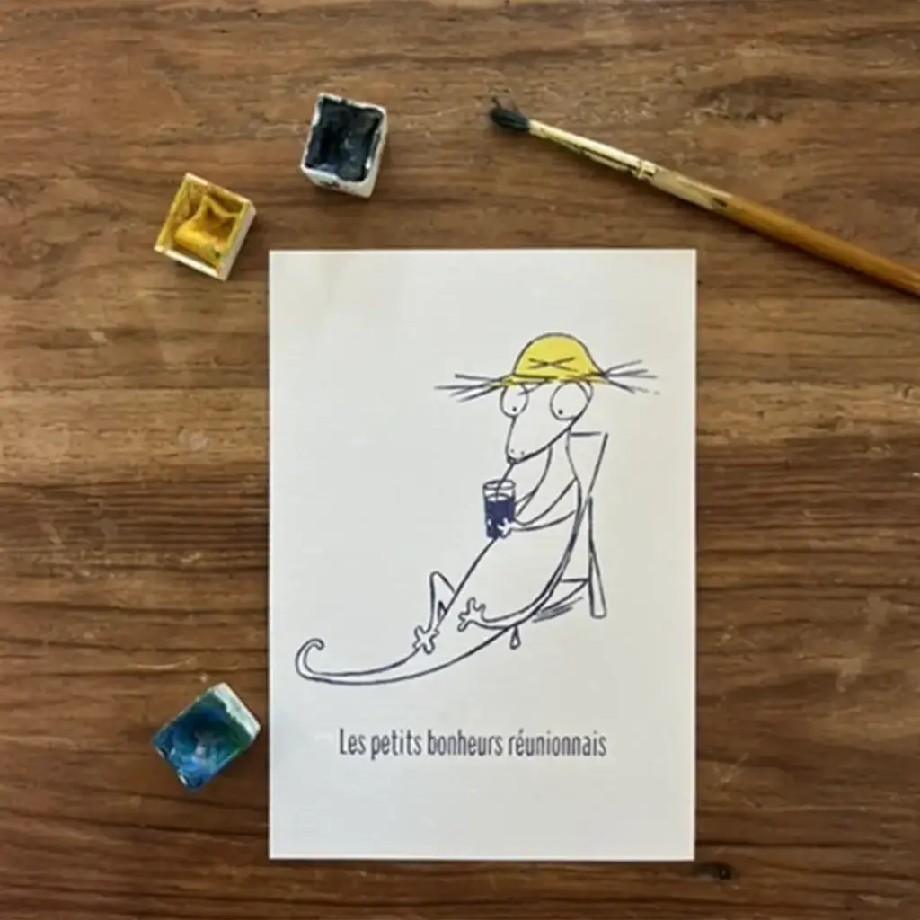 Carte Postale Réunion - Margouillat Dans Son Transat