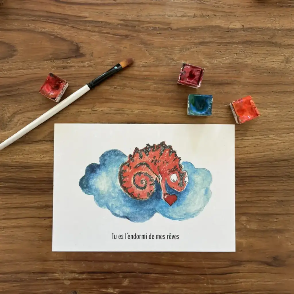 Carte Postale Toi Mon Amour - Endormi de Mes Rêves