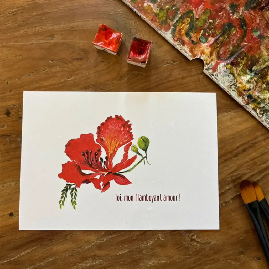 Carte Postale Toi Mon Amour - Mon Flamboyant Amour