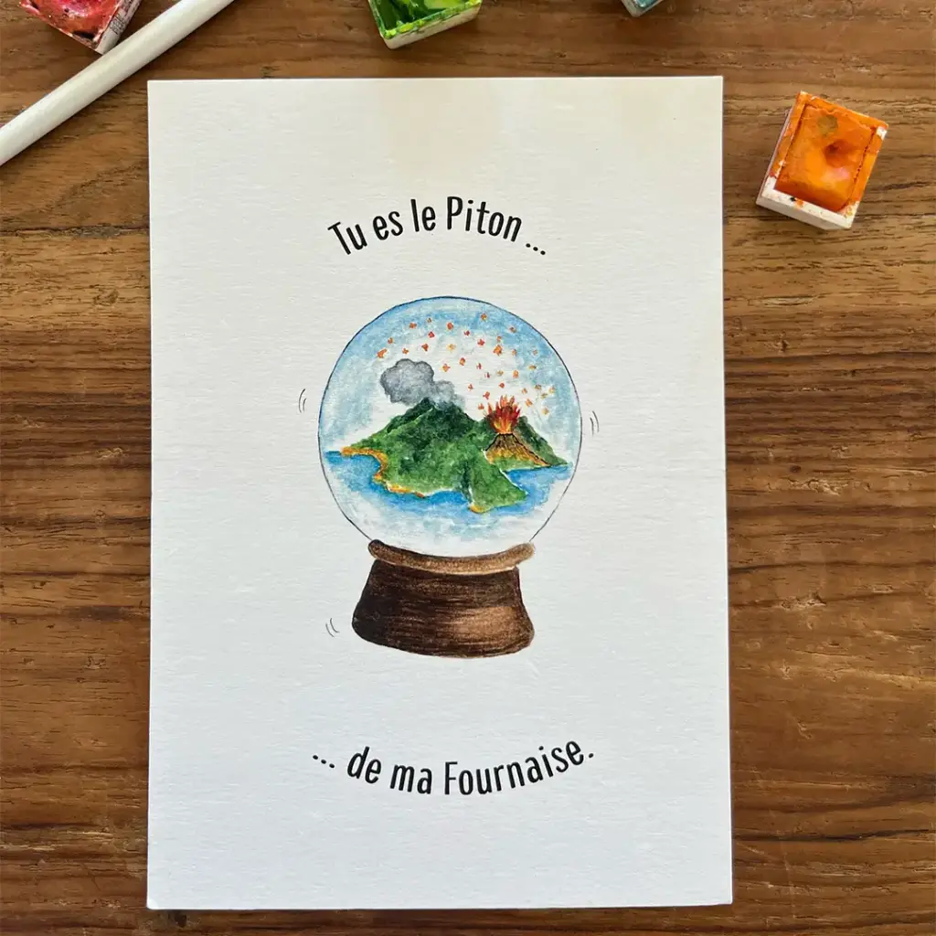 Carte Postale Toi Mon Amour - Piton de Ma Fournaise