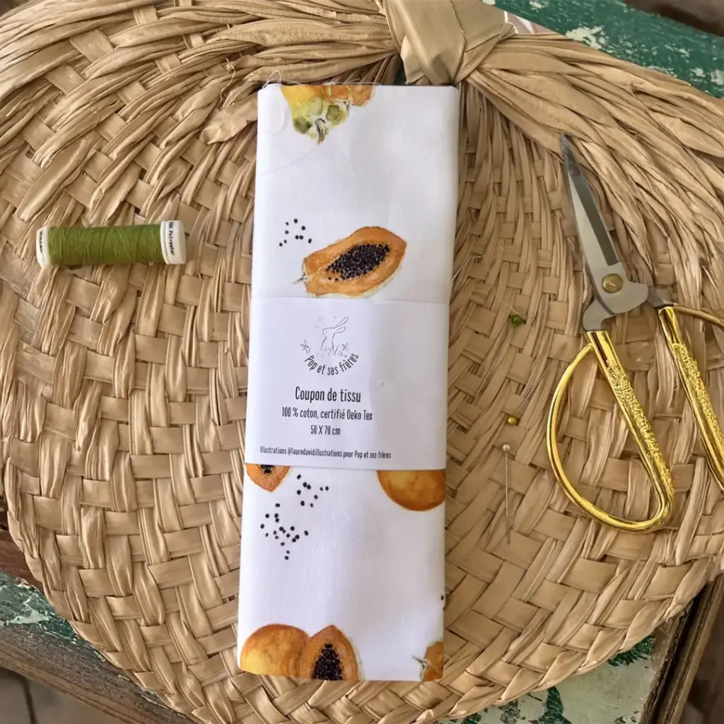 Coupon de Tissu Coton Oeko Tex - Les Petites Papayes