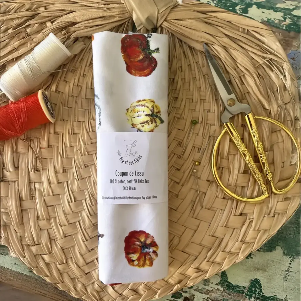 Coupon de Tissu Coton Oeko Tex - Les Potirons