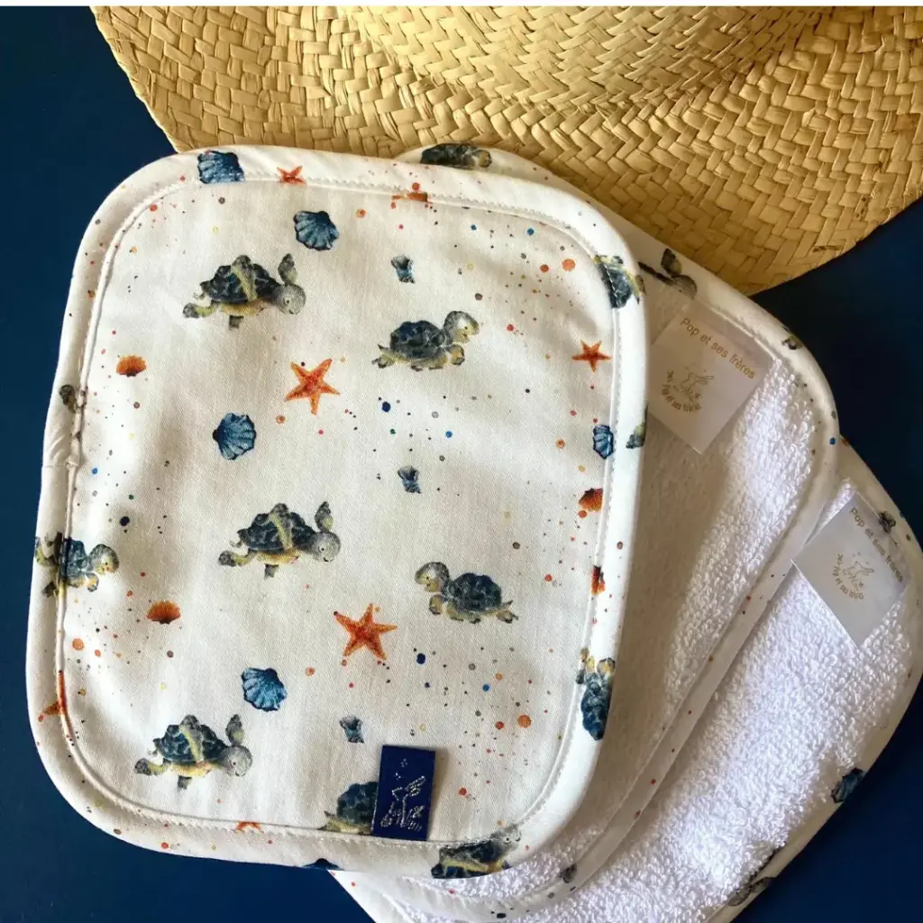 Débarbouillette - Les Tortues et les Coquillages