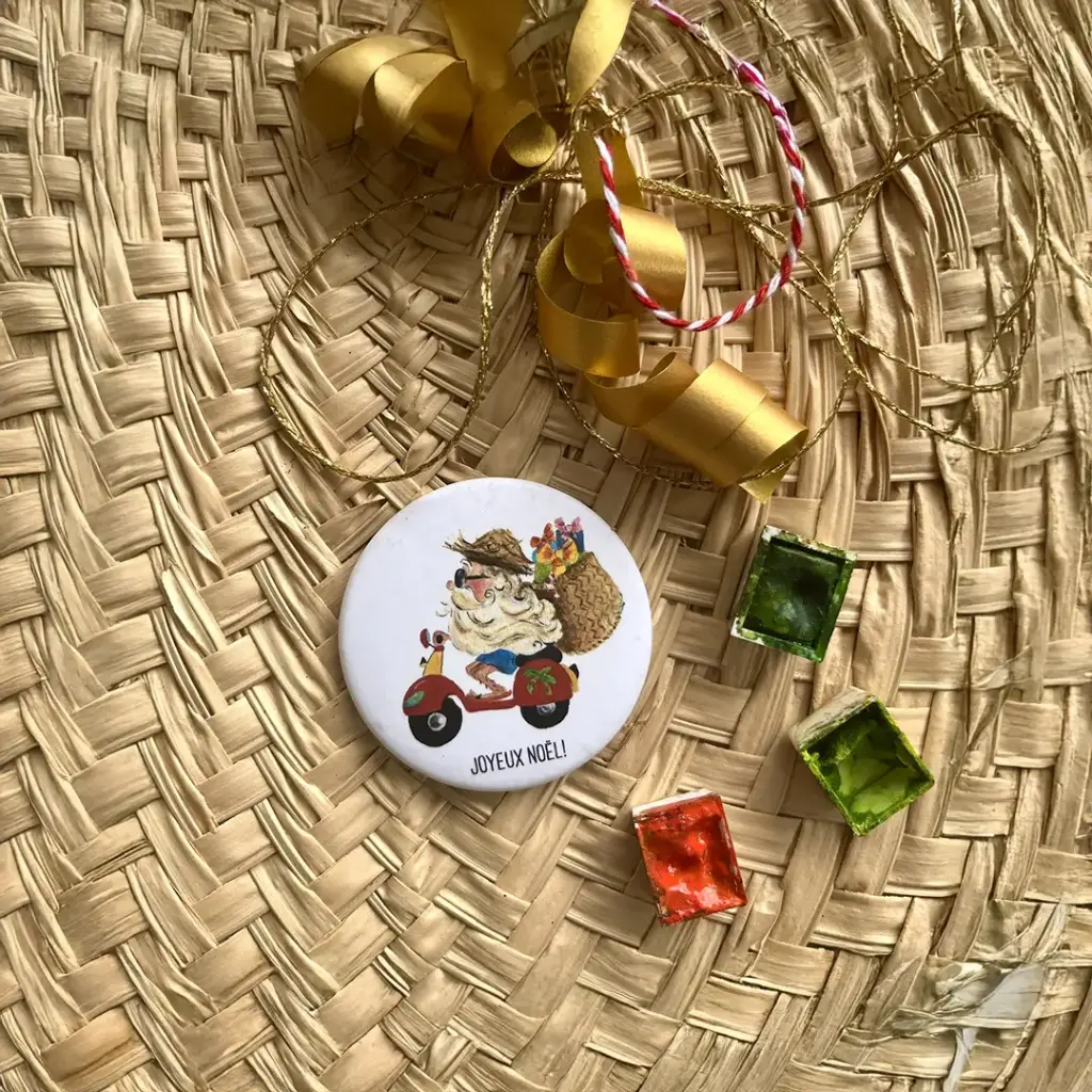[2285] Magnet Le Père Noël À Scooter