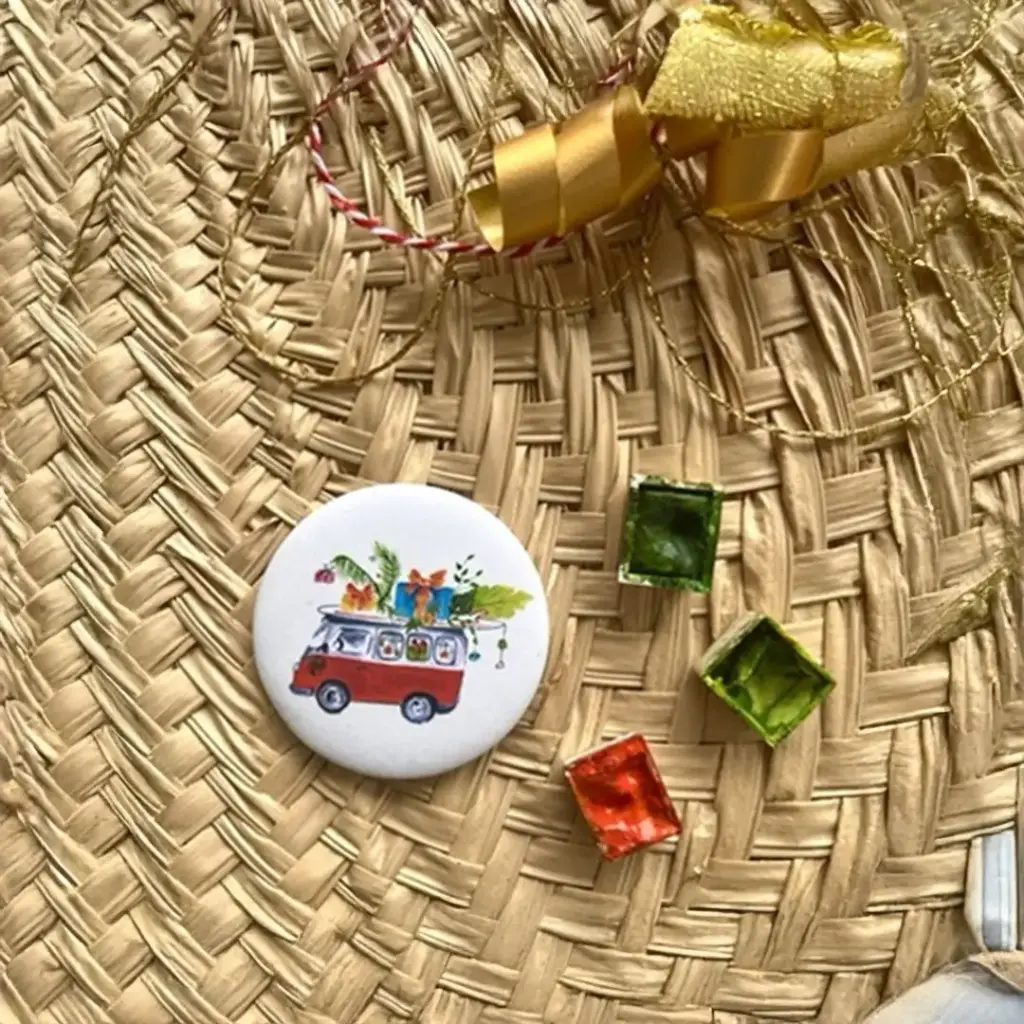 Magnet Le Van Rouge de Noël