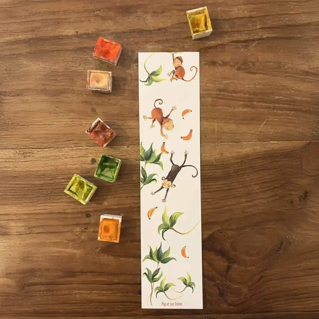 Marque Page - Les Petits Singes et les Bananes