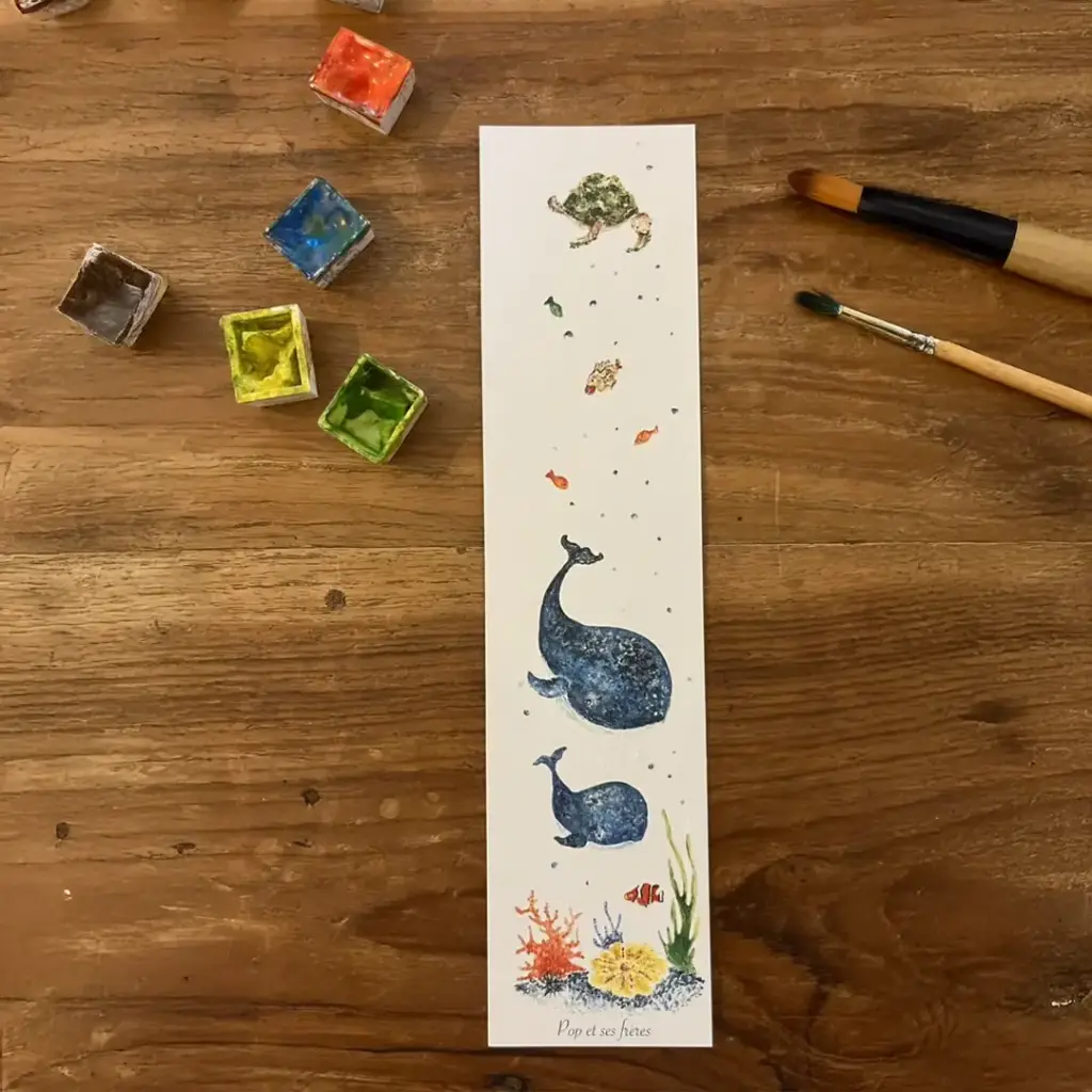 Marque Page Les Baleines