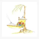 Petite Affiche Lecture Sous Le Filao