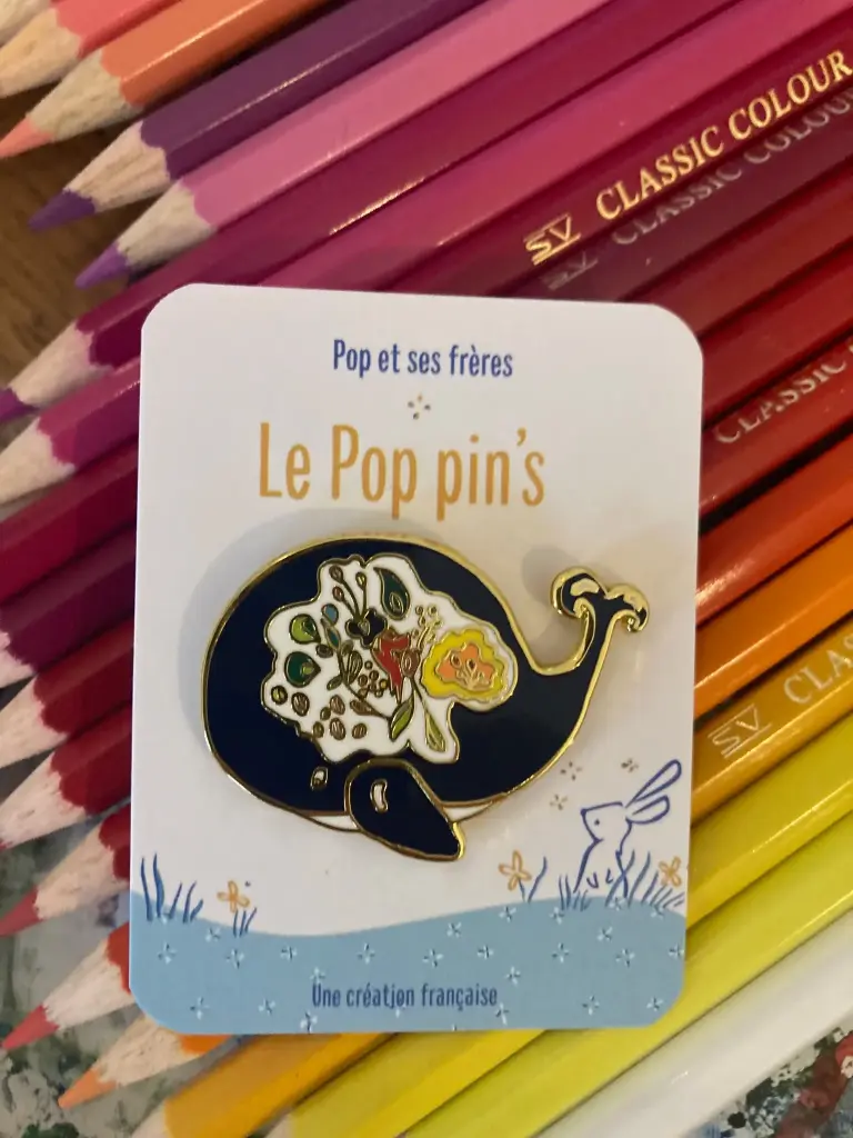 [1677] Pins Baleine - La Baleine et les Fleurs