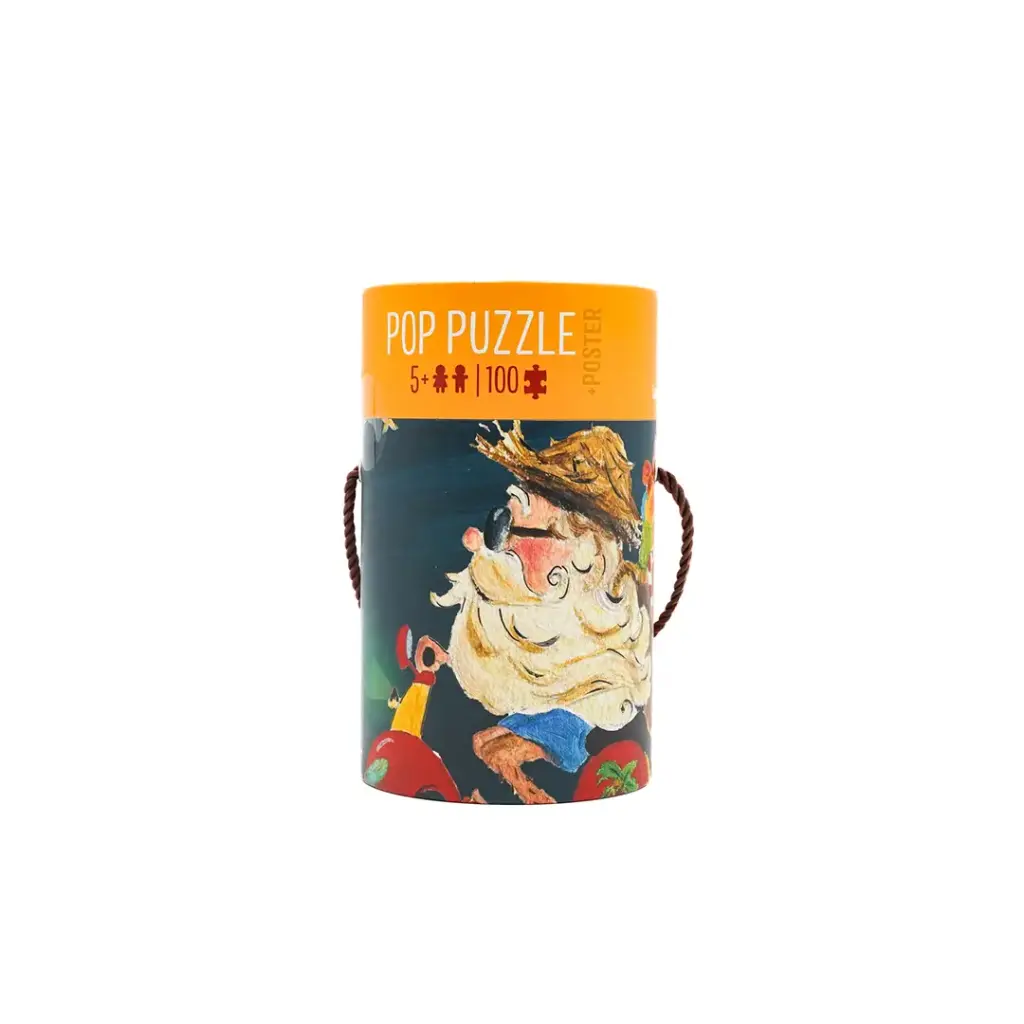 [1509] Puzzle La Tournée Du Père Noël À Scooter 100 Pièces