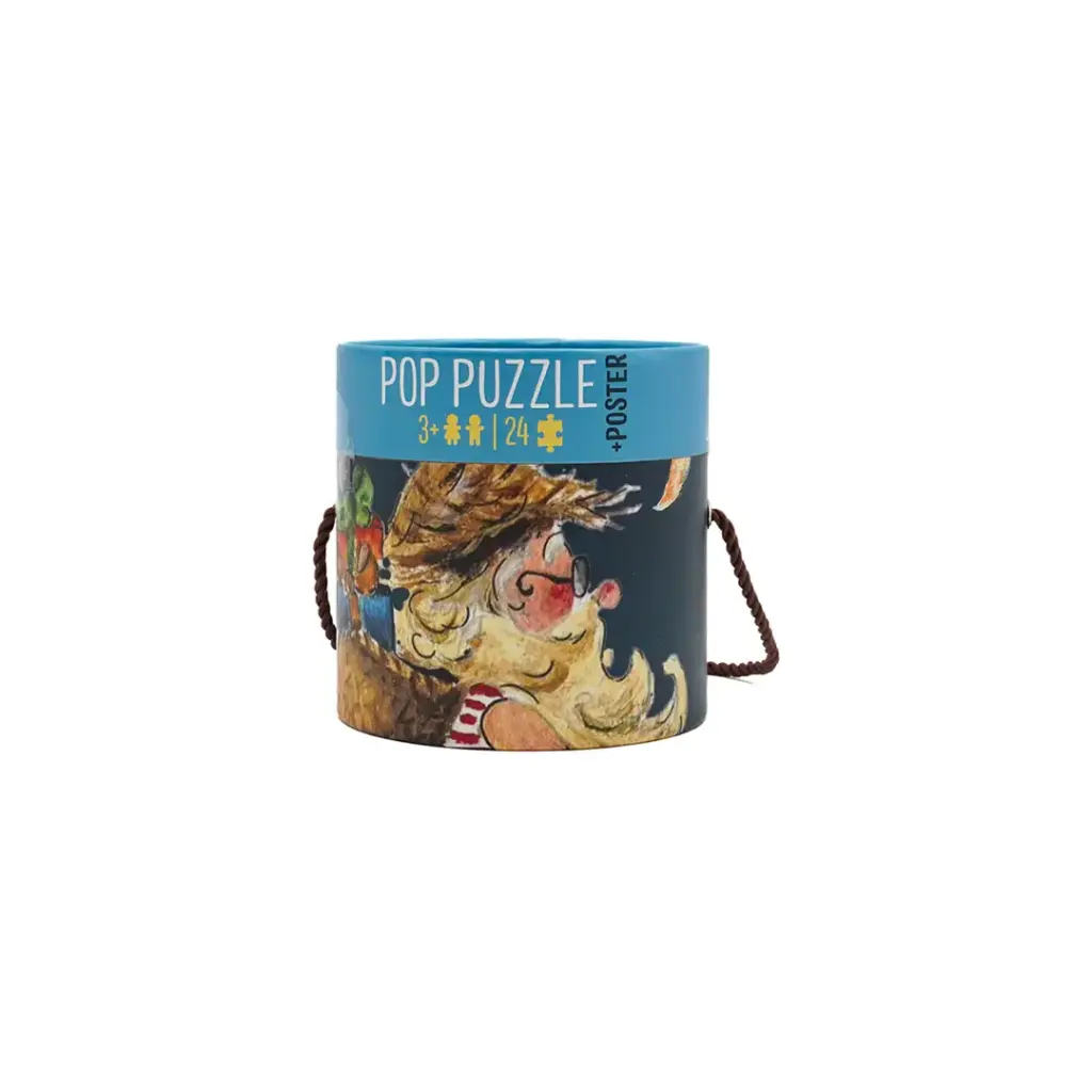 Puzzle La Tournée Du Père Noël À Trotinette 24 Pièces