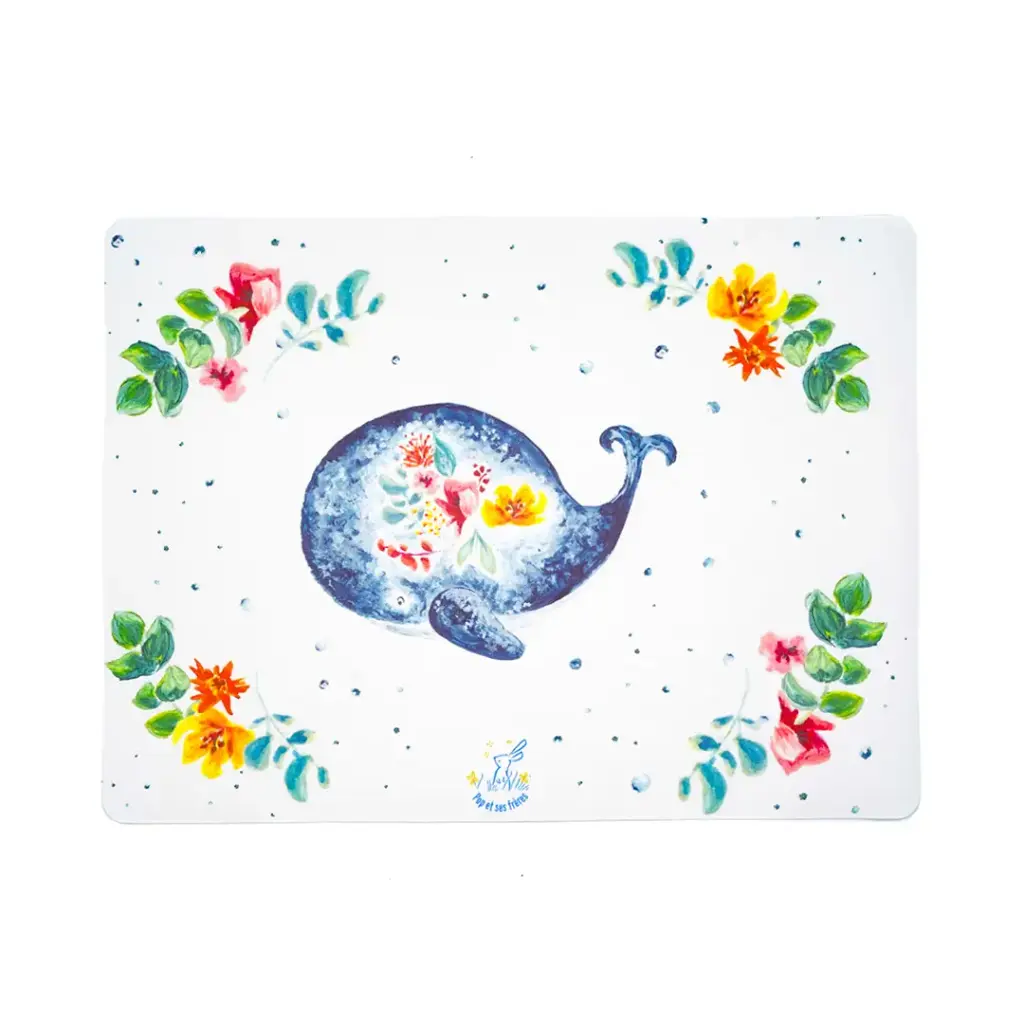 [6375] Set de Table - La Baleine et les Fleurs