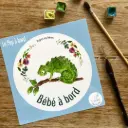 Sticker Bébé À Bord - L'Endormi et les Fleurs Français