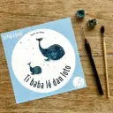 Sticker Bébé À Bord - La Baleine et Son Baleineau Créole