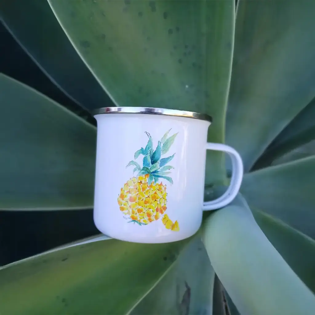 [6313] Tasse Email L'Ananas Victoria