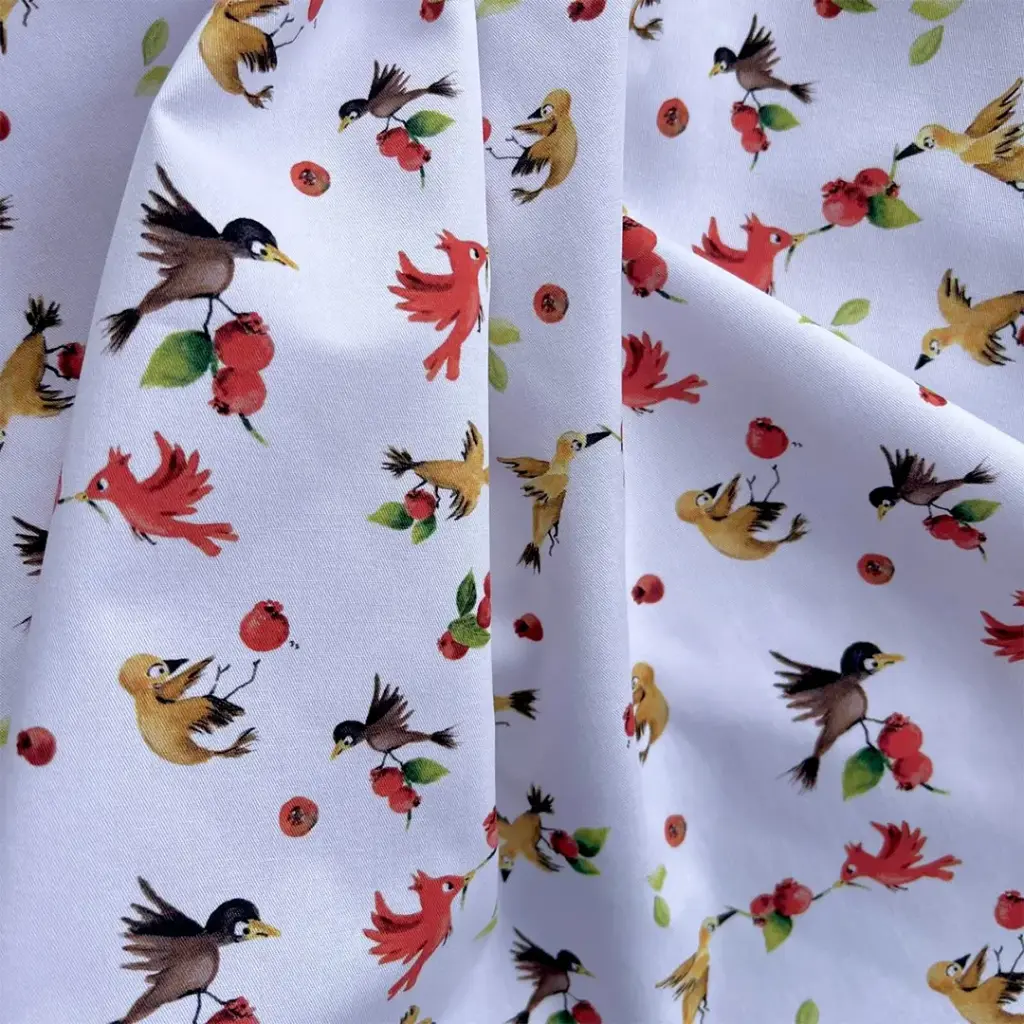 Tissu Coton Oeko Tex - Les Oiseaux et les Goyaviers