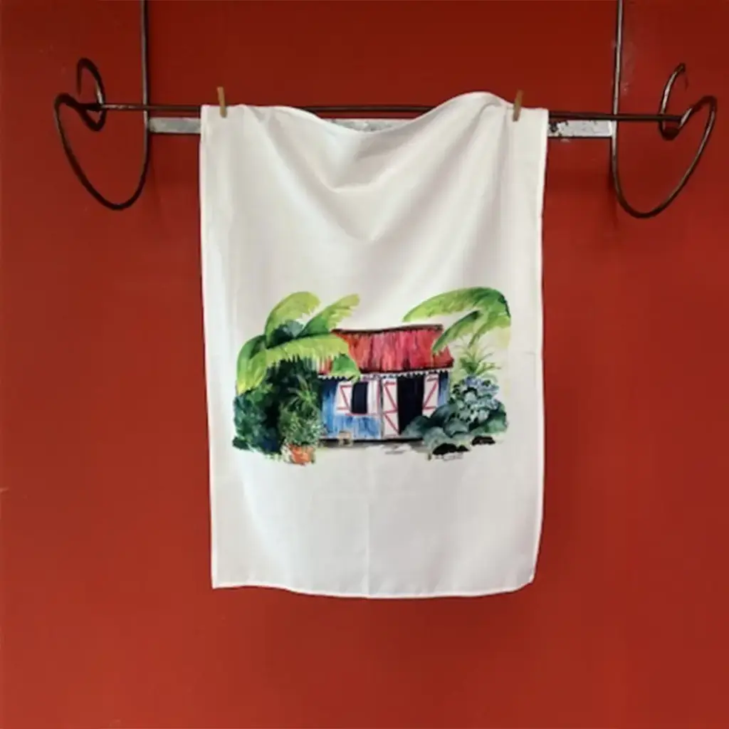 Torchon La Case Créole Toit Rouge