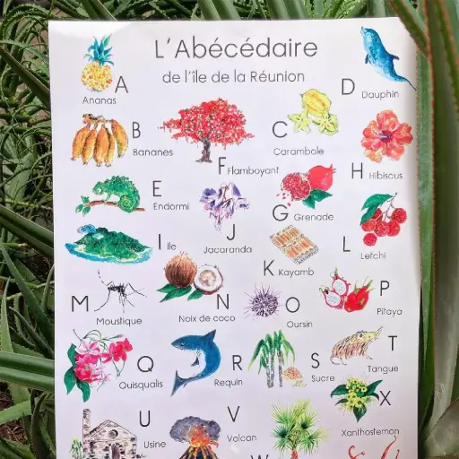 [6115] Abécédaire Enfants Affiche Plastifiée Colorée