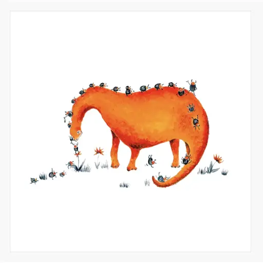 [5934] Affiche Dino Orange