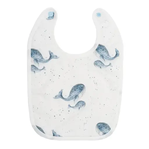 [5378] Bavoir - Les Baleines Bleues