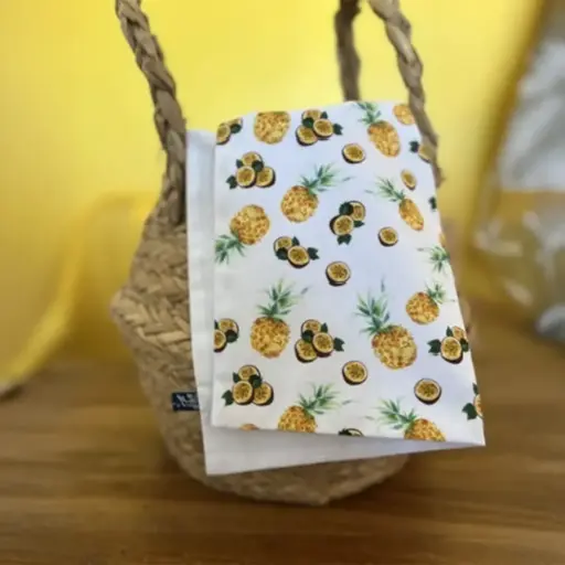 [5309] Bavoir École Maternelle - L' Ananas et Le Fruit de La Passion