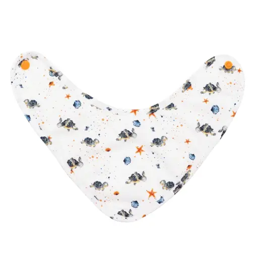 [4951] Bavoir-Bandana - Les Tortues et les Coquillages